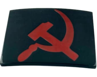 Russia Russian Soviet Flag USSR Communist Socialist Marx Belt Buckles