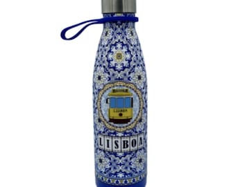 Lisboa Lisbon Landmarks Stainless Steel Insulated Portugal Souvenir Water Bottle