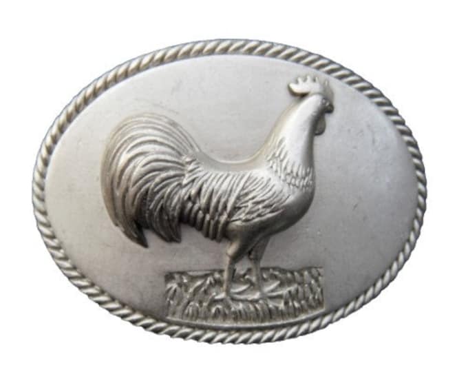 Rooster Chicken Farm Roosters Coq Fighting Animal Big Belt Buckle Buckles