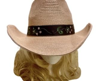 Light Pink Hat Summer Outdoor Women Western Cowboy Cowgirl Hats
