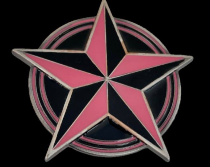 Star Belt Buckle Pentagram Pink Five-Pointed Stars Nautical Pentagon Buckles Belts