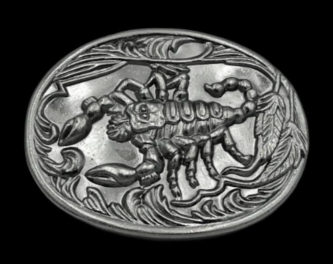 Scorpion Belt Buckle Solid Pewter Buckles