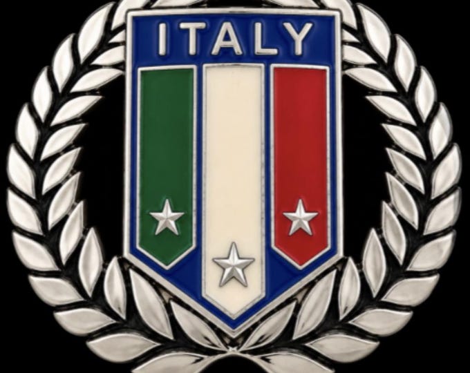 Italy Italian Flag Italia Rome Roman Stars Belt Buckles