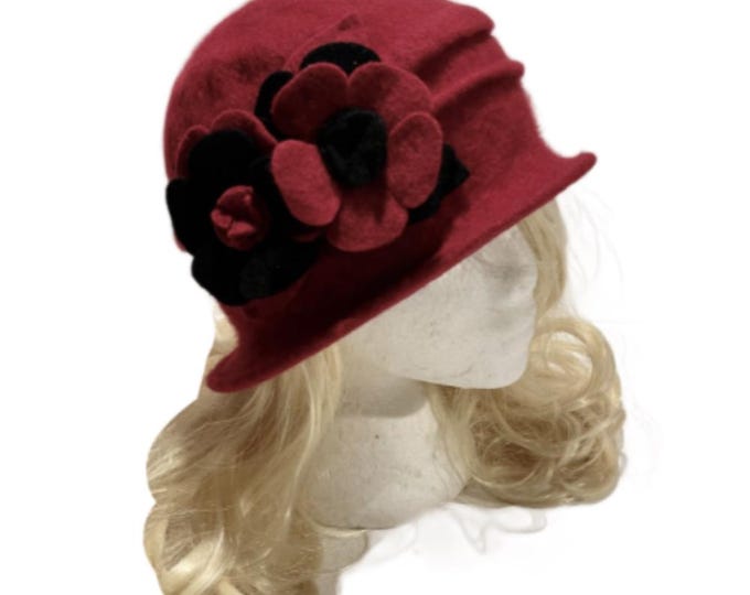 Women's Vintage Gatsby Style Wool Bucket Cloche Beanies Beret Winter Fashion Hat