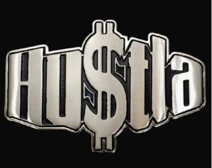 Belt Buckle Hustla Hustler Gangster Gang Bar Joke Funny Buckles