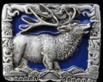Belt Buckle Canada Elk Wildlife Animal Wapiti Deer Buckles