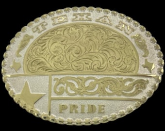 Texan Pride Western Floral Belt Buckle