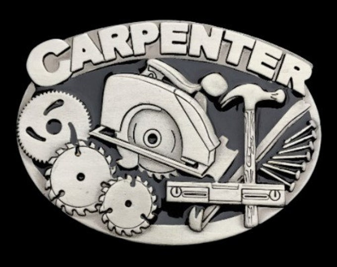 Carpenter Belt Buckle Circular Handsaw Hammer Tools Quality Belts & Buckles