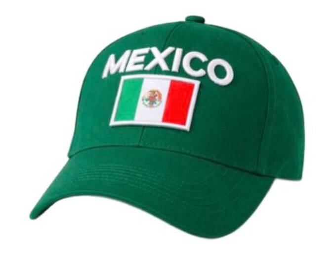 Mexico Flag Unisex Cap Blue Embroidered Baseball Hat for Soccer Fans