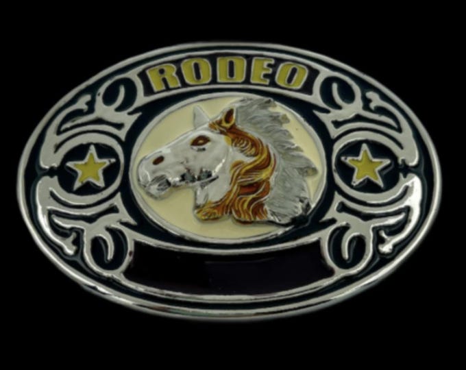 Rodeo Pony Cowboys Cowgirls Horse Belt Buckle