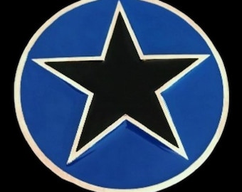 Star Movie Punk Rock Music Black Blue Belt Buckle Buckles