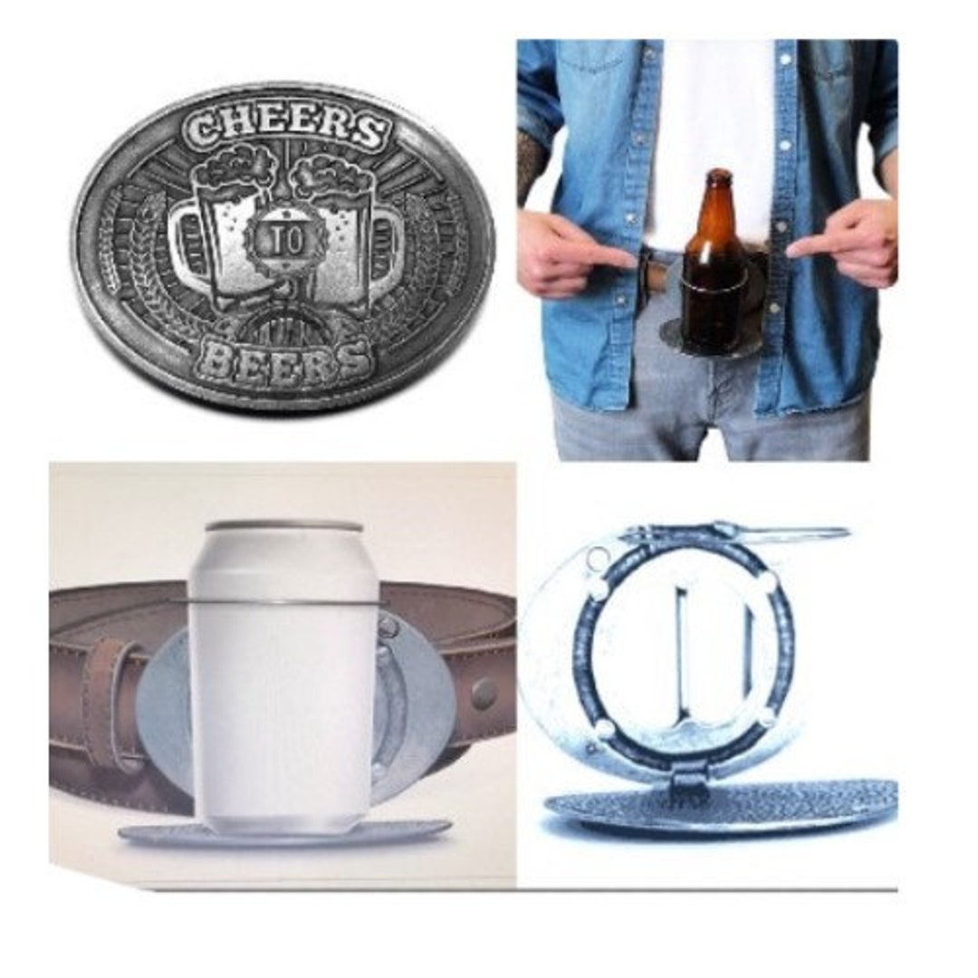 Buy Cheers to Beers Bottle Can Beverage Holder Cool Belt Buckle