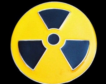 Radiation Nuclear Area Danger Zone Sign Belt Buckle