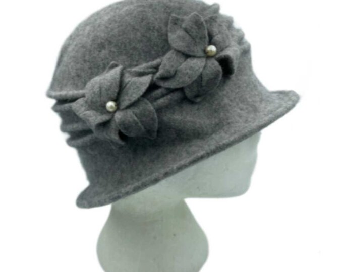 Women's Vintage Gatsby Style Wool Bucket Cloche Beanies Beret Winter Fashion Hat