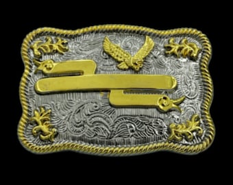 Belt Buckle Western Eagle Cowboy Engravable Big Buckles
