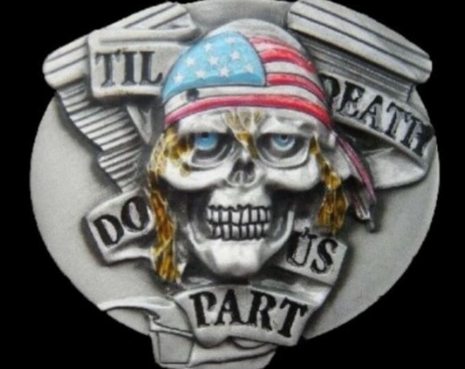 Skull Bullet hole Ghost Death Skeleton Bikers Belt Buckle Buckles