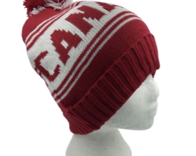 Canada Canadian Maple Leaf Red White Unisex Knitted Winter Hat