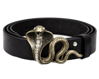 Snake Eyes Cobra Rhinestone Animal Belt Buckle - Etsy display picture 1
