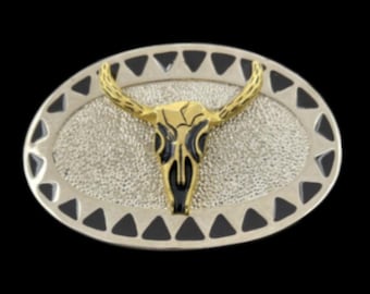 Belt Buckle Texas Longhorns Western Cow Steer Cowboy Buckles Belts