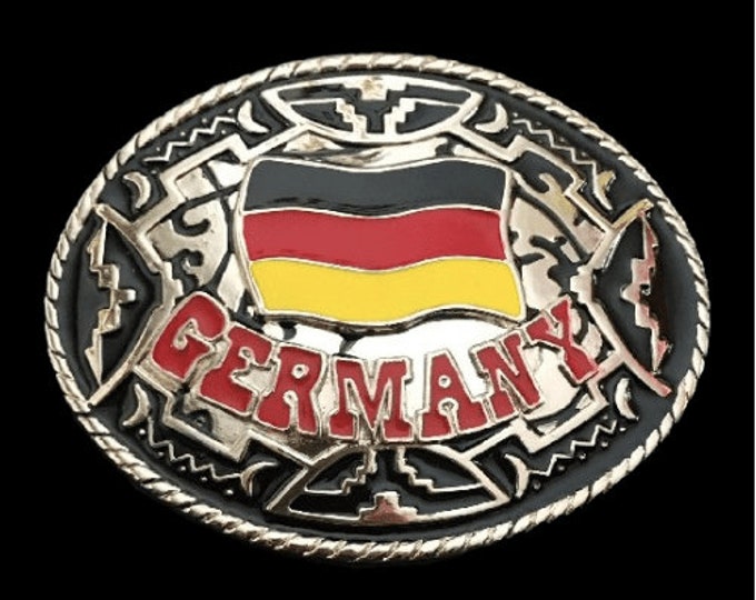 German Flag Belt Buckle Germany Deutschland Western Fashion Buckles