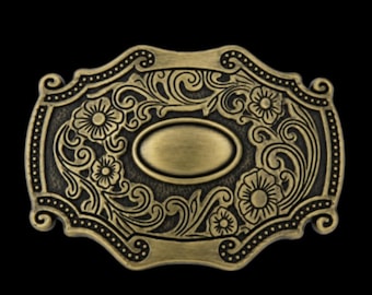 Western Cowgirl Girls Ranch Flower Floral Belt Buckle Boucle de Ceinture