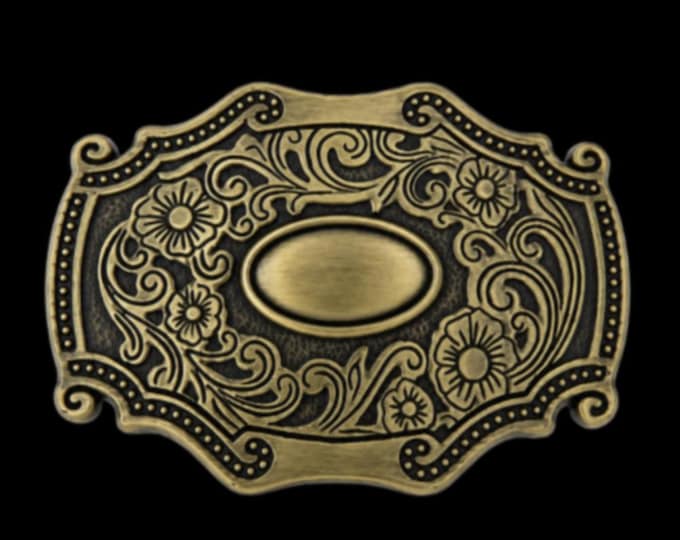 Western Cowgirl Girls Ranch Flower Floral Belt Buckle Boucle de Ceinture