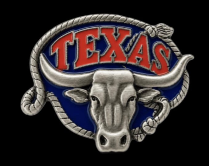 Texas Longhorn Rodeo Western Belt Buckle