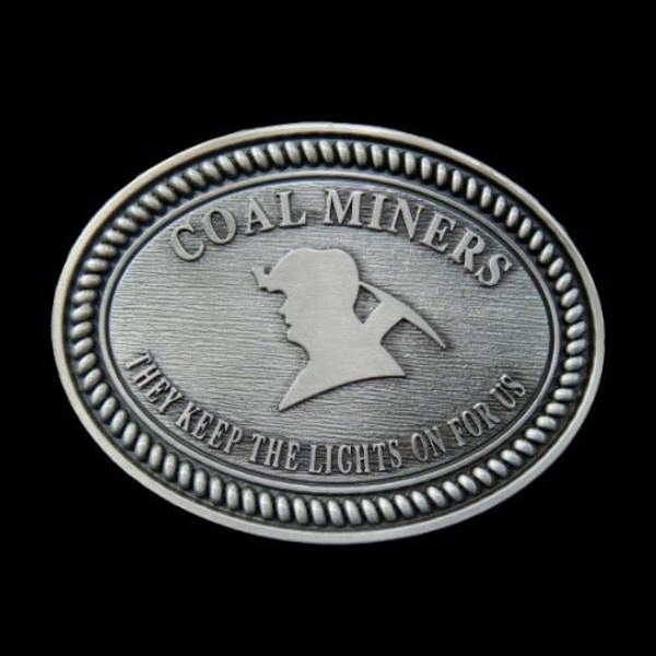 Coal Miners Mining Underground Coalfields Belt Buckle Boucle de Ceinture