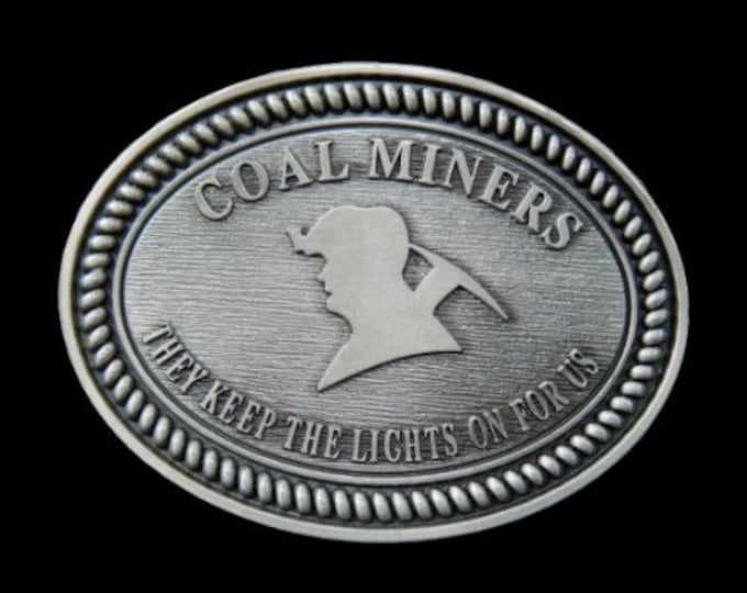 Coal Miners Mining Underground Coalfields Belt Buckle Boucle de Ceinture