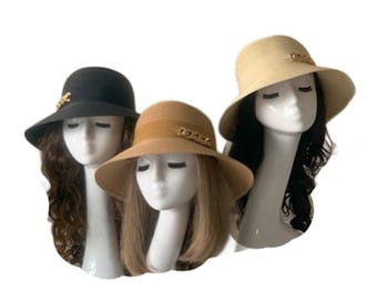 Women Natural Straw Casual Fedora Boater Sun Beach Unisex Hat
