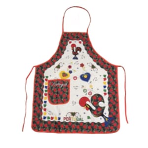 100% Cotton Portuguese Rooster Galo de Barcelos Kitchen Apron Made in Portugal