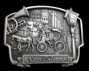 New Orleans Mardi Gras Louisiana Jazz Belt Buckle buckles