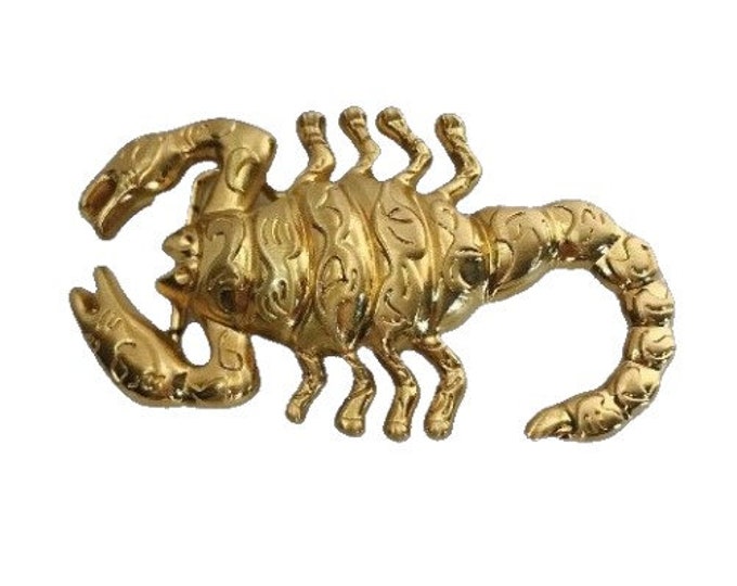 Golden 3D Scorpion Scorpio Sign Cool Belt Buckle