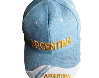Argentina Argentinian Flag Tapa Gorra Sombrero Soccer Hat Baseball Casquette