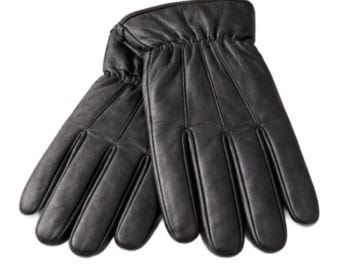 New Genuine Leather Gloves Men's Black Warm Winter Walking Driving