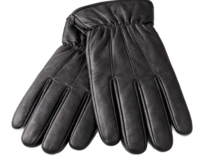 New Genuine Leather Gloves Men's Black Warm Winter Walking Driving