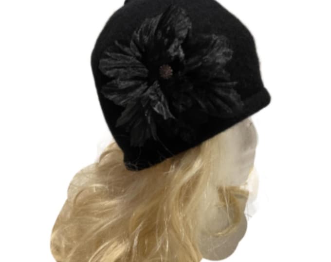 Women's Vintage Gatsby Style Wool Bucket Cloche Beanies Beret Winter Hat