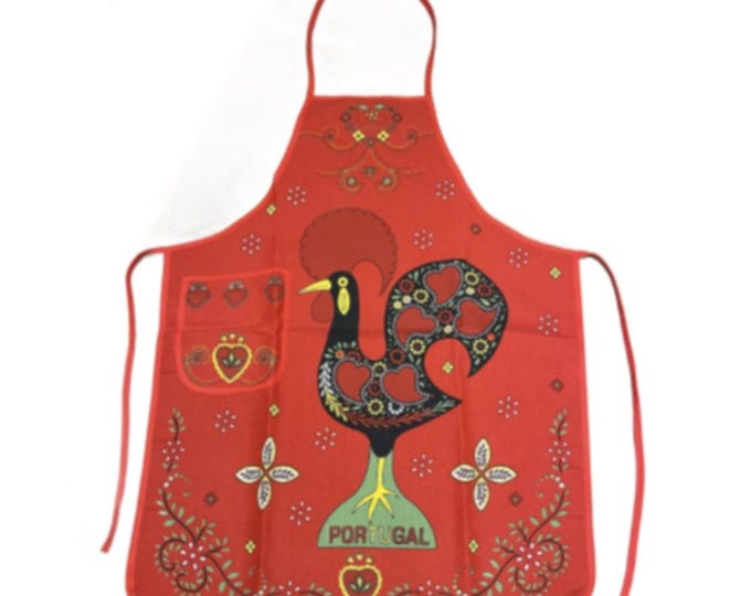 100% Cotton Portuguese Rooster Galo de Barcelos Kitchen Made in Portugal