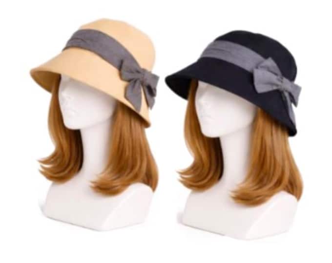 Women's Anti-UV Wide Brim Summer Beach Linen Cotton Casual Sun Bucket Hat