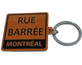 Montreal Rue Barrée Detour Double Sided Key Ring