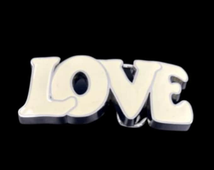 Belt Buckle Love You Sign Pink Belts & Buckles