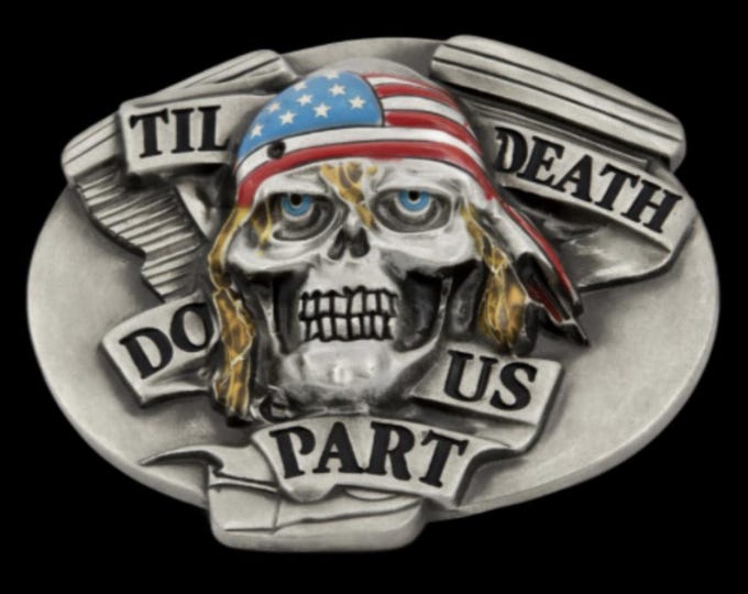 Skull Bullet hole Ghost Death Skeleton Bikers Belt Buckle Buckles