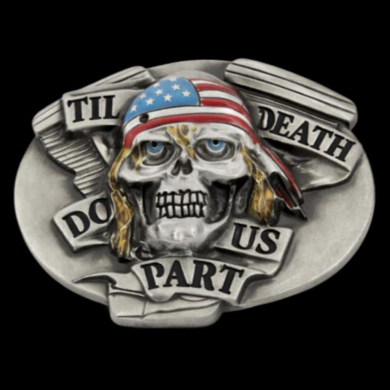 Skull Bullet hole Ghost Death Skeleton Bikers Belt Buckle Buckles BUCKLE