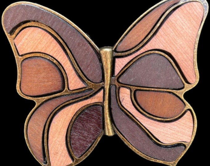 Butterfly Belt Buckle Wood Ecological Wooden Buckles