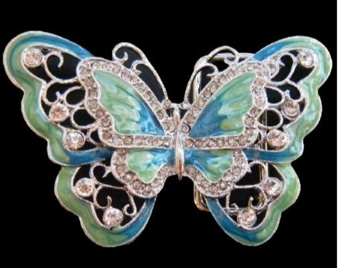 Butterfly Rhinestones Women's Fashion Belt Buckle