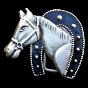 Gesp voor paardenriem hoefijzer western ruiter gespen