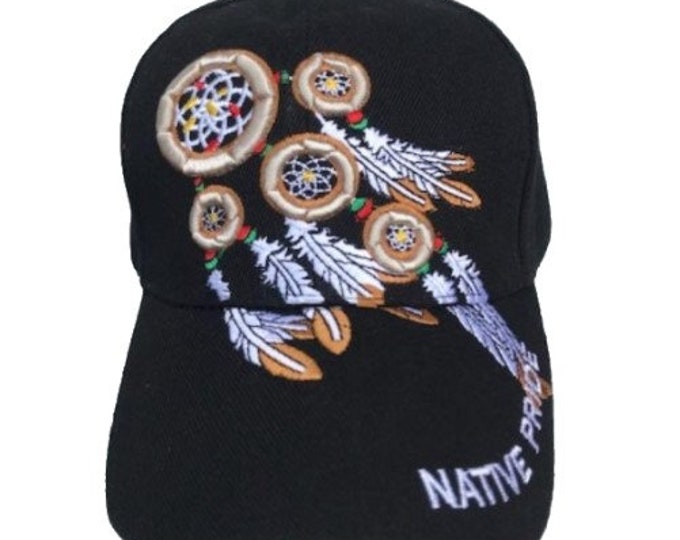 Native Pride American Dreamcatcher Indian Embroidered Cap Hat