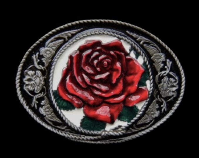 Rose Belt Buckle Flower Women's Red Roses Western Belts & Buckles