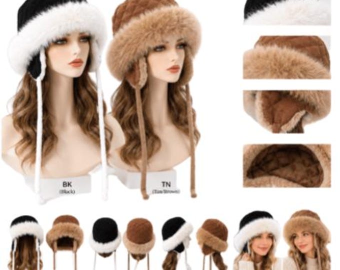 Fashion Women's Faux Fur Russian Cossack Style Winter Hat