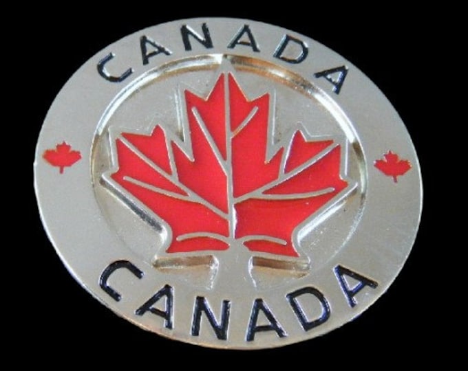 Canada Canadian Canadien Ottawa Maple North Belt Buckle